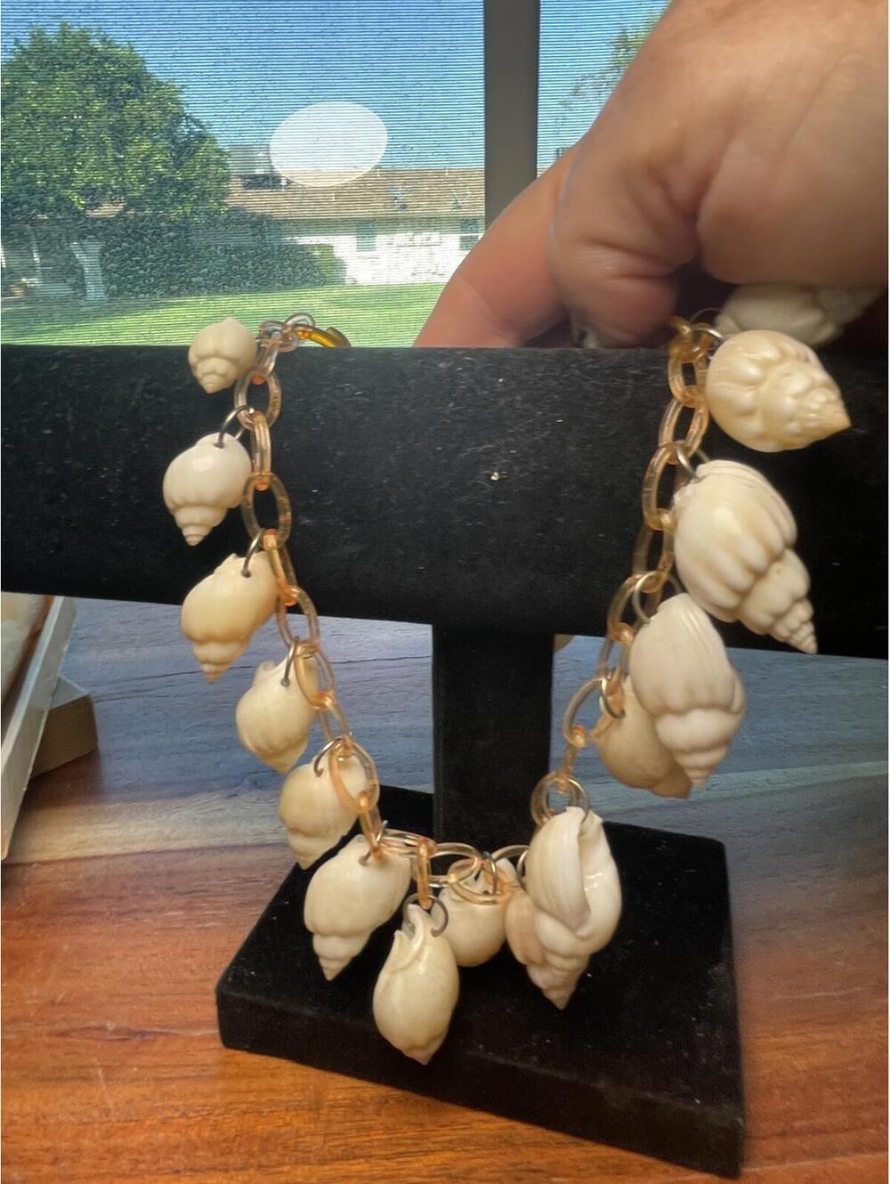 Vintage 1930s Art Deco Celluloid Necklace and Bracelet Set
